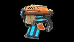 Stylized sci-fi pistol