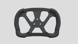 Steering Wheel F1 Low Poly PBR Realistic