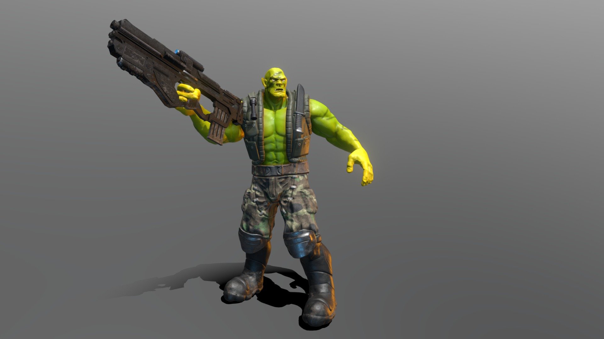 Space Orc Commando WIP 3d model