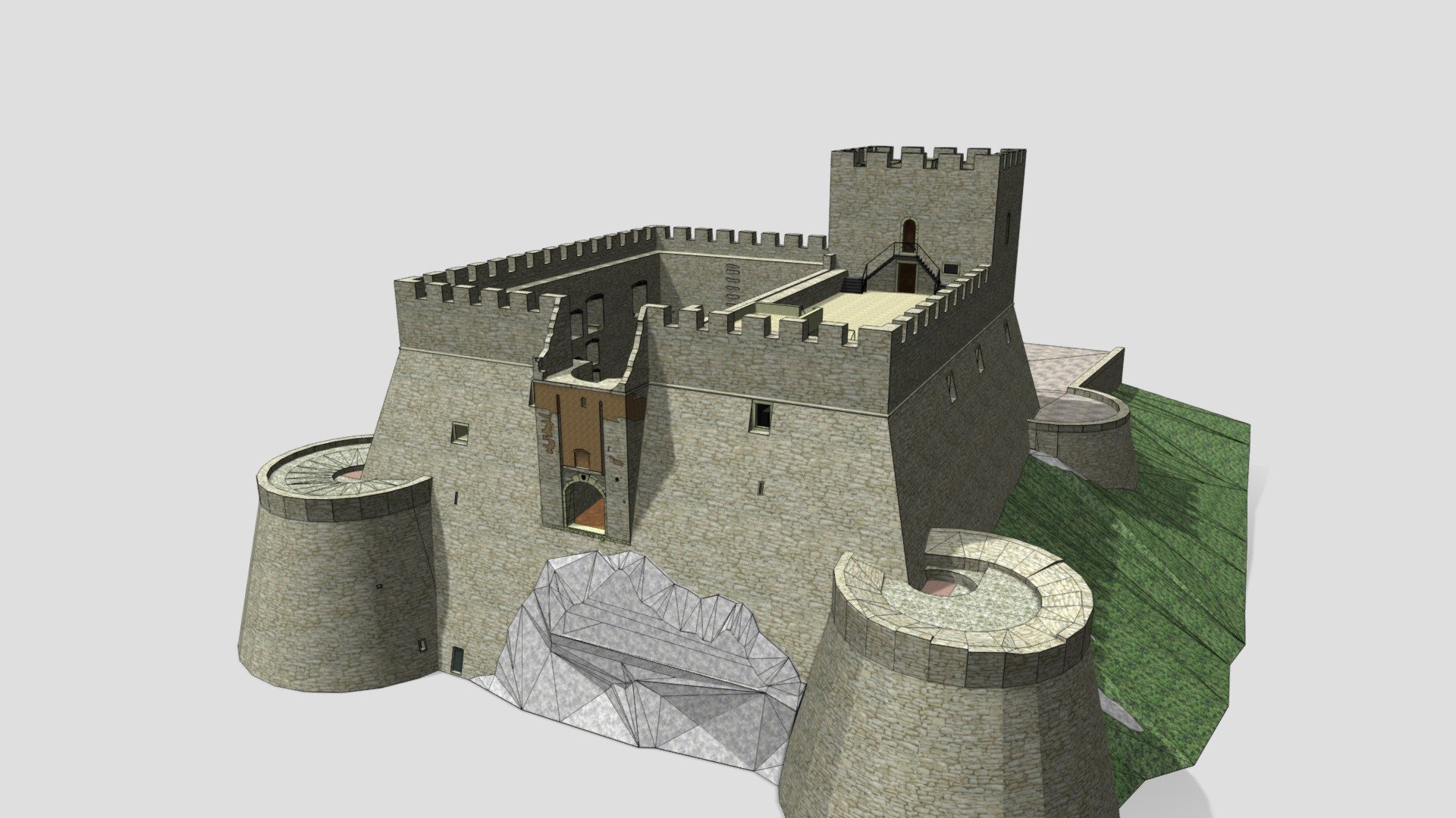 Castello Monforte di Campobasso 3d model