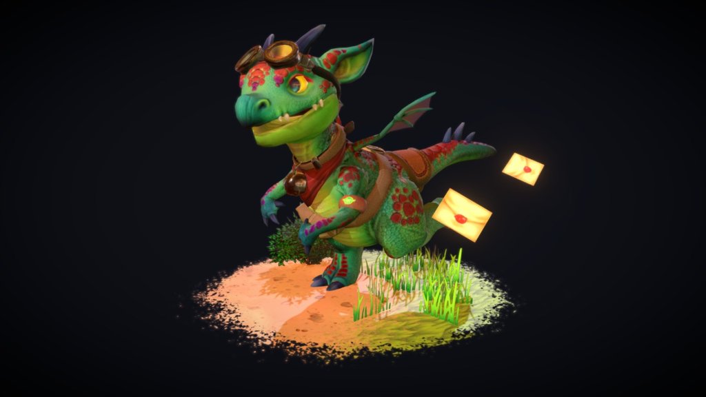 Post Courier Draco 3d model