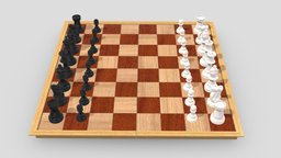 Chess Board Full Set PBR Realistic