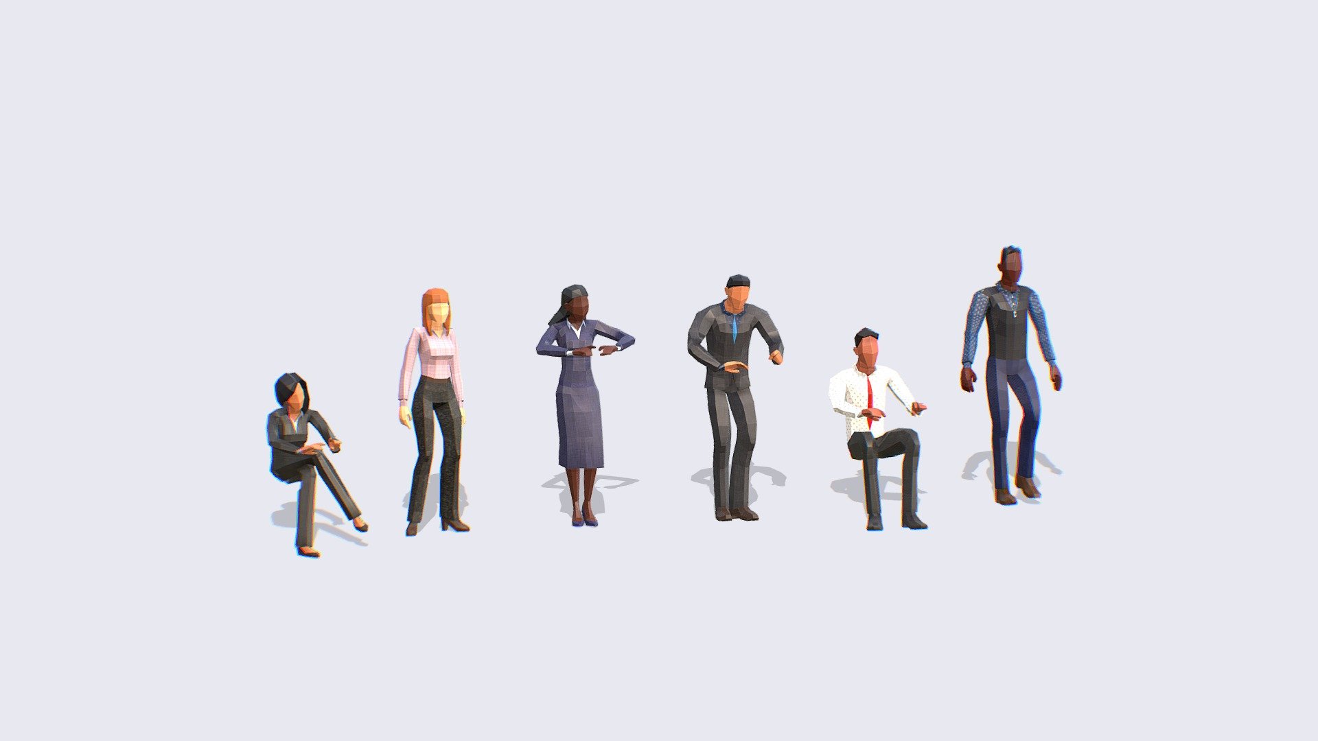 Business People Pack 3d model