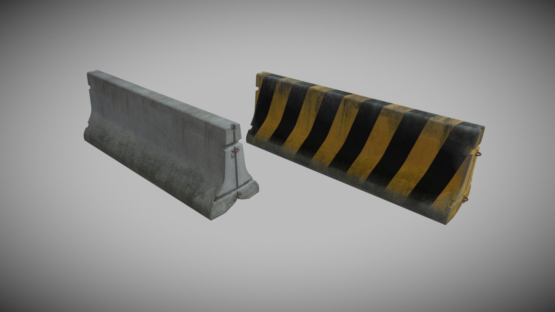 Concrete Barrier 3d model