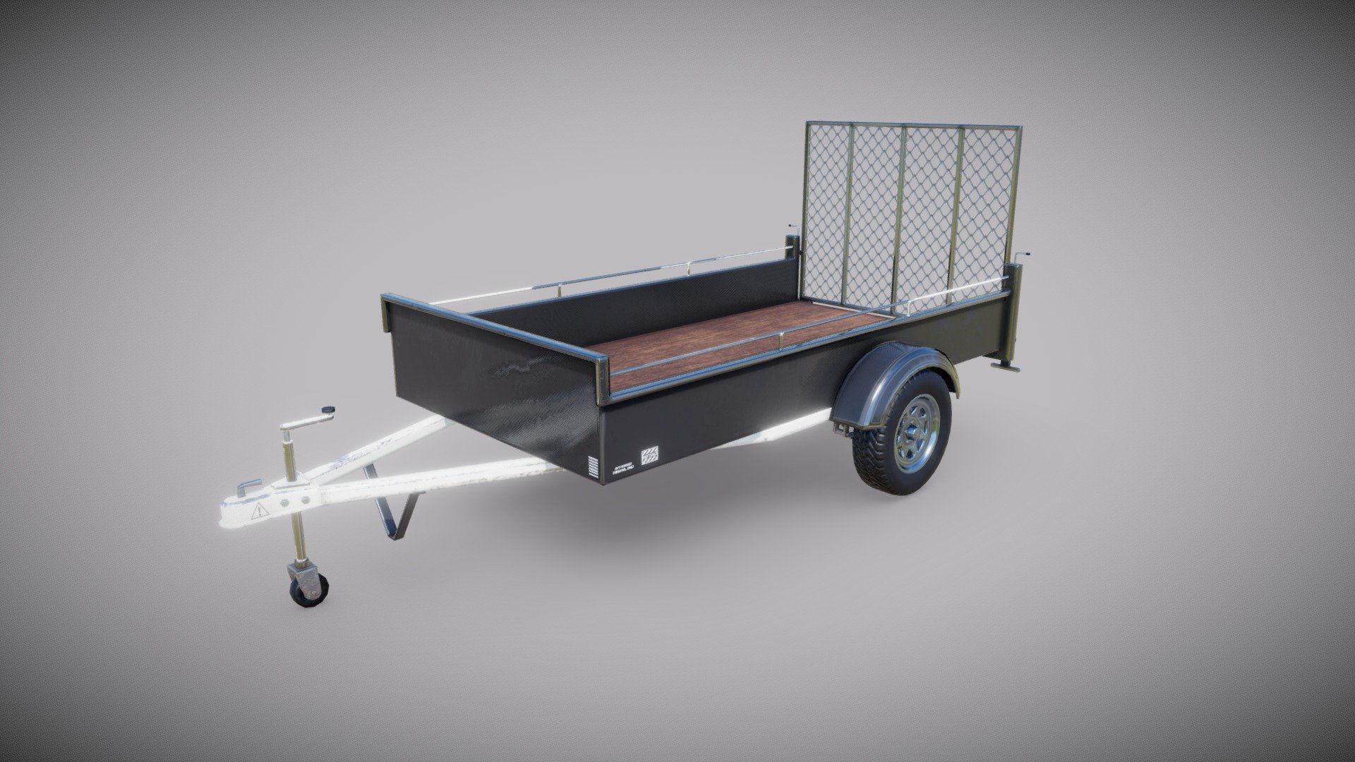 Low Poly Trailer 3d model