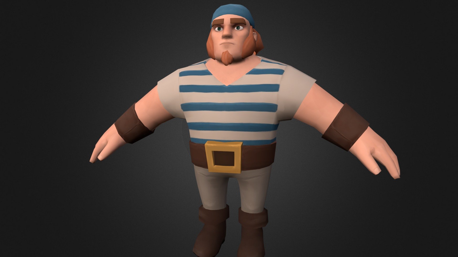 Male Pirate 3d model