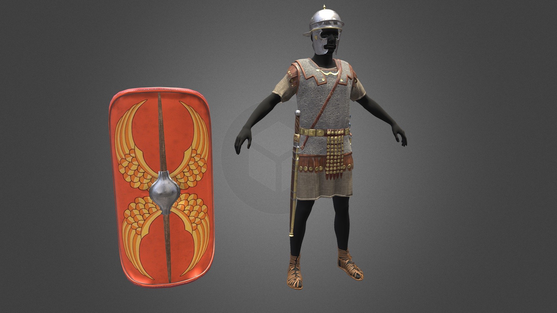 3D Roman Legionary 3d model