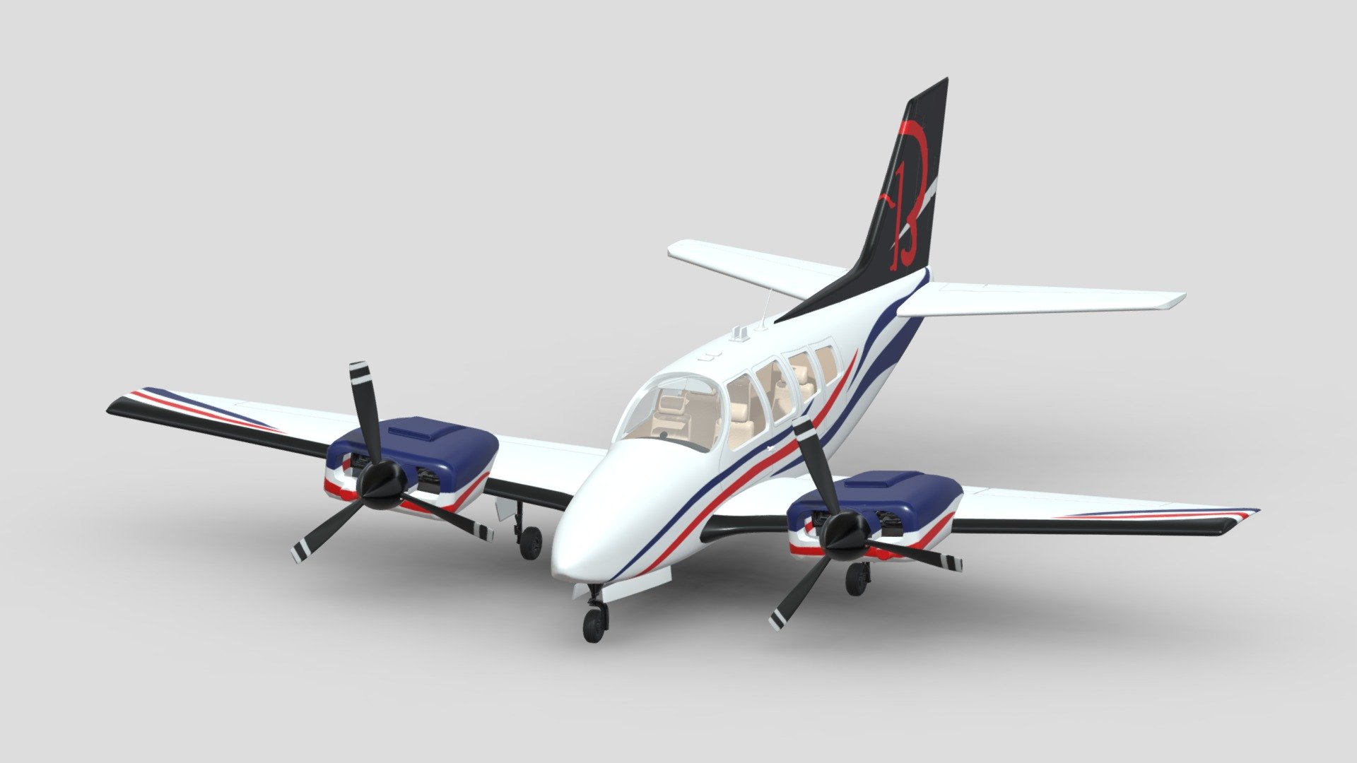 Beechcraft Baron G58 3d model