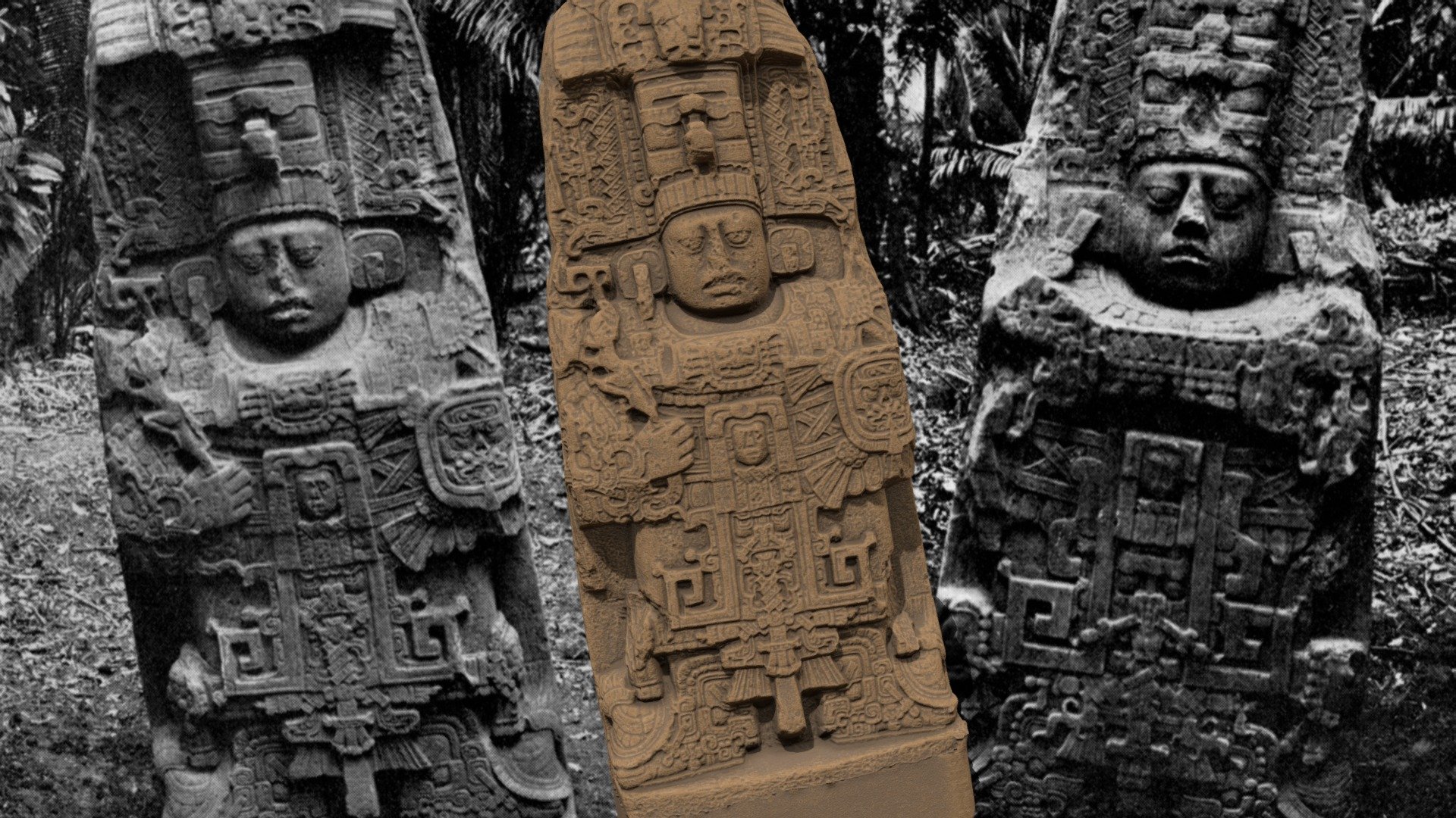 Standing Stela- Past and Present 3d model