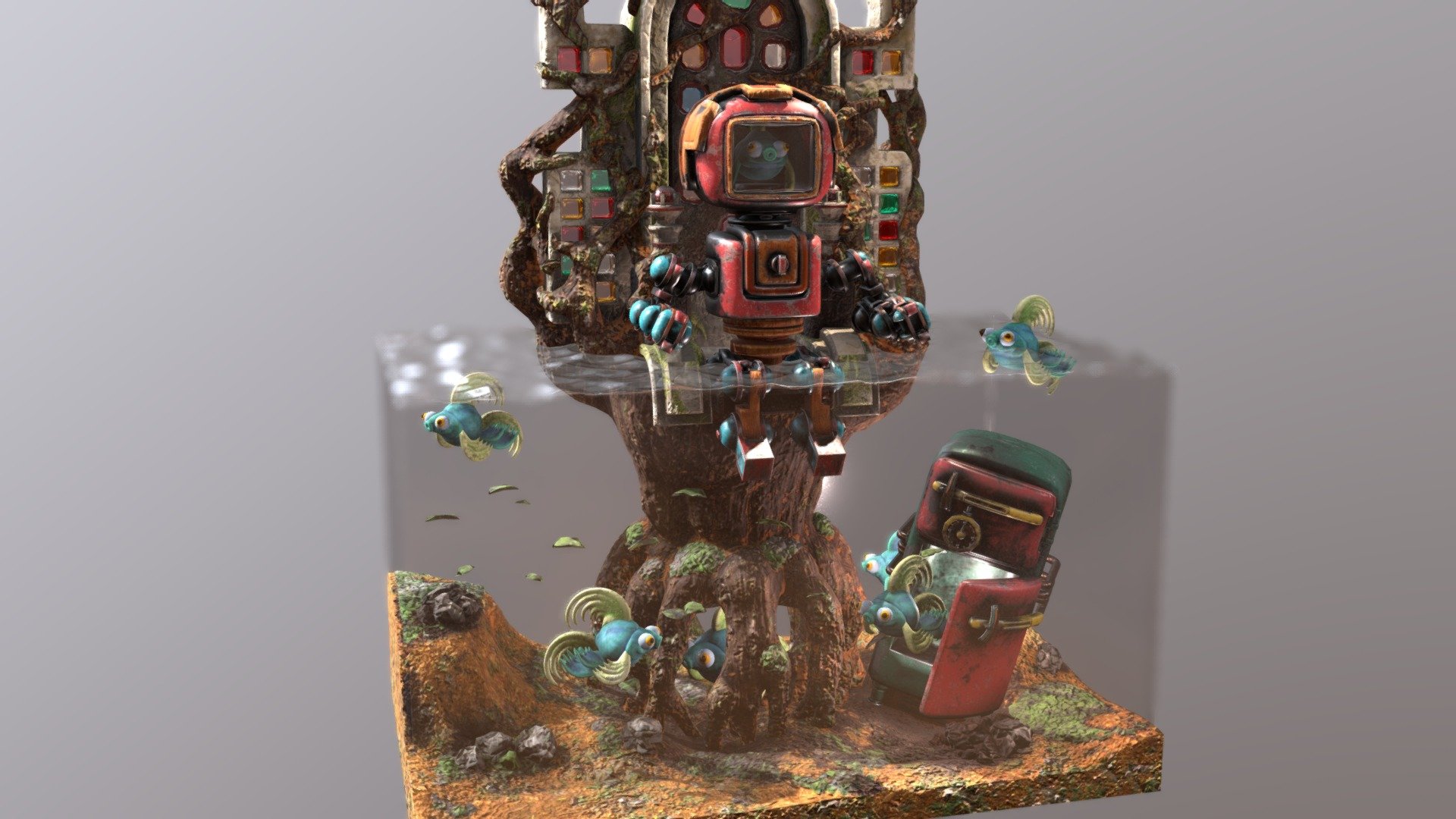 Throne of the forest 3d model