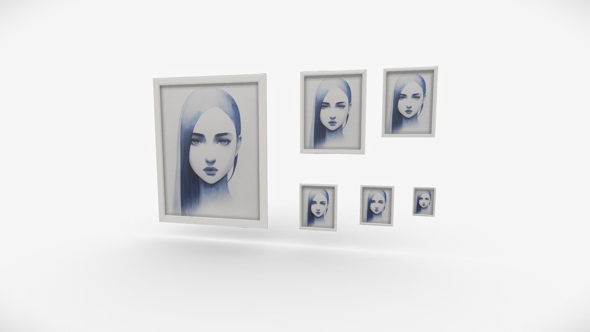 Picture frame collection 3d model