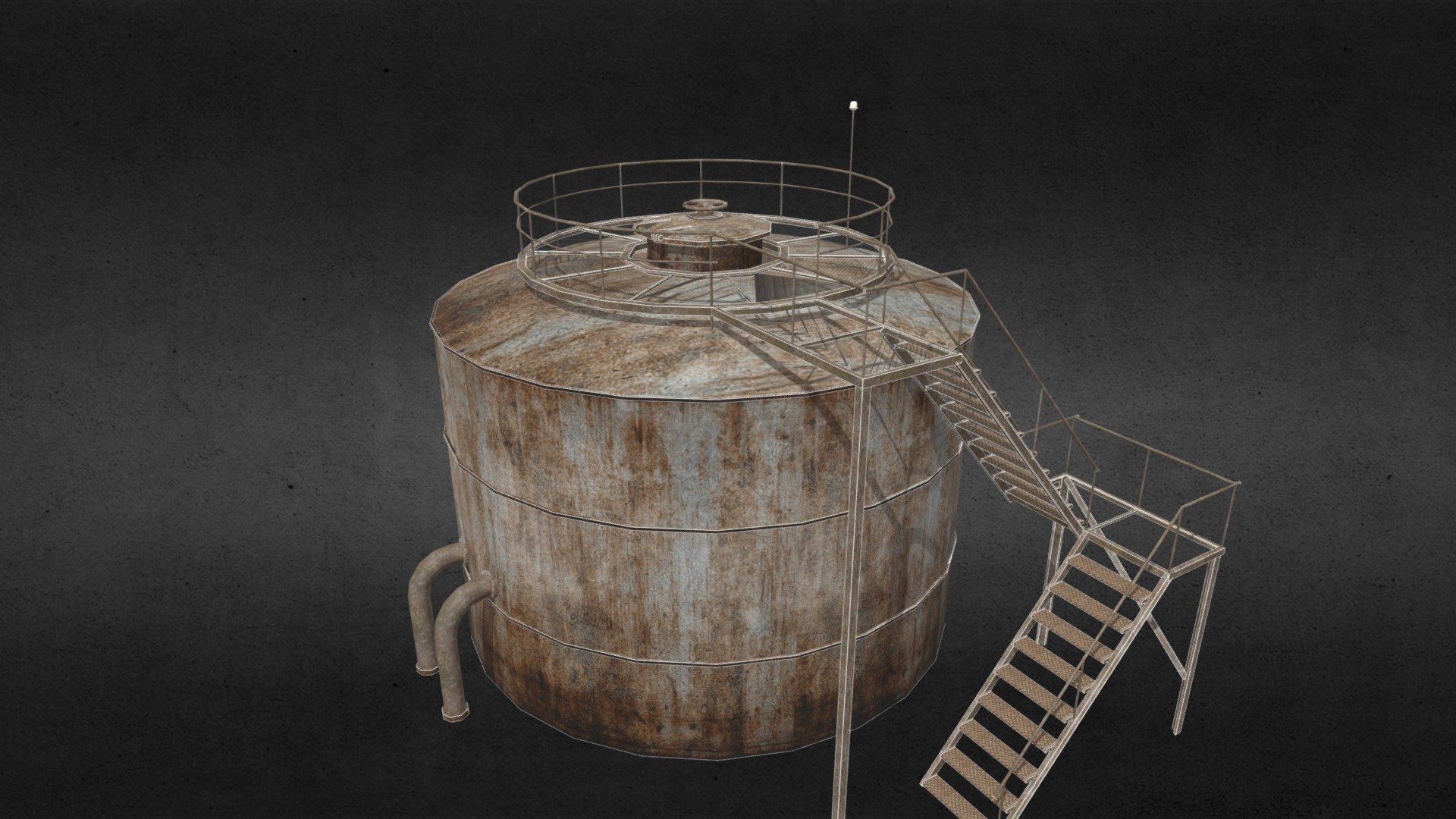 Old oil tank 3d model