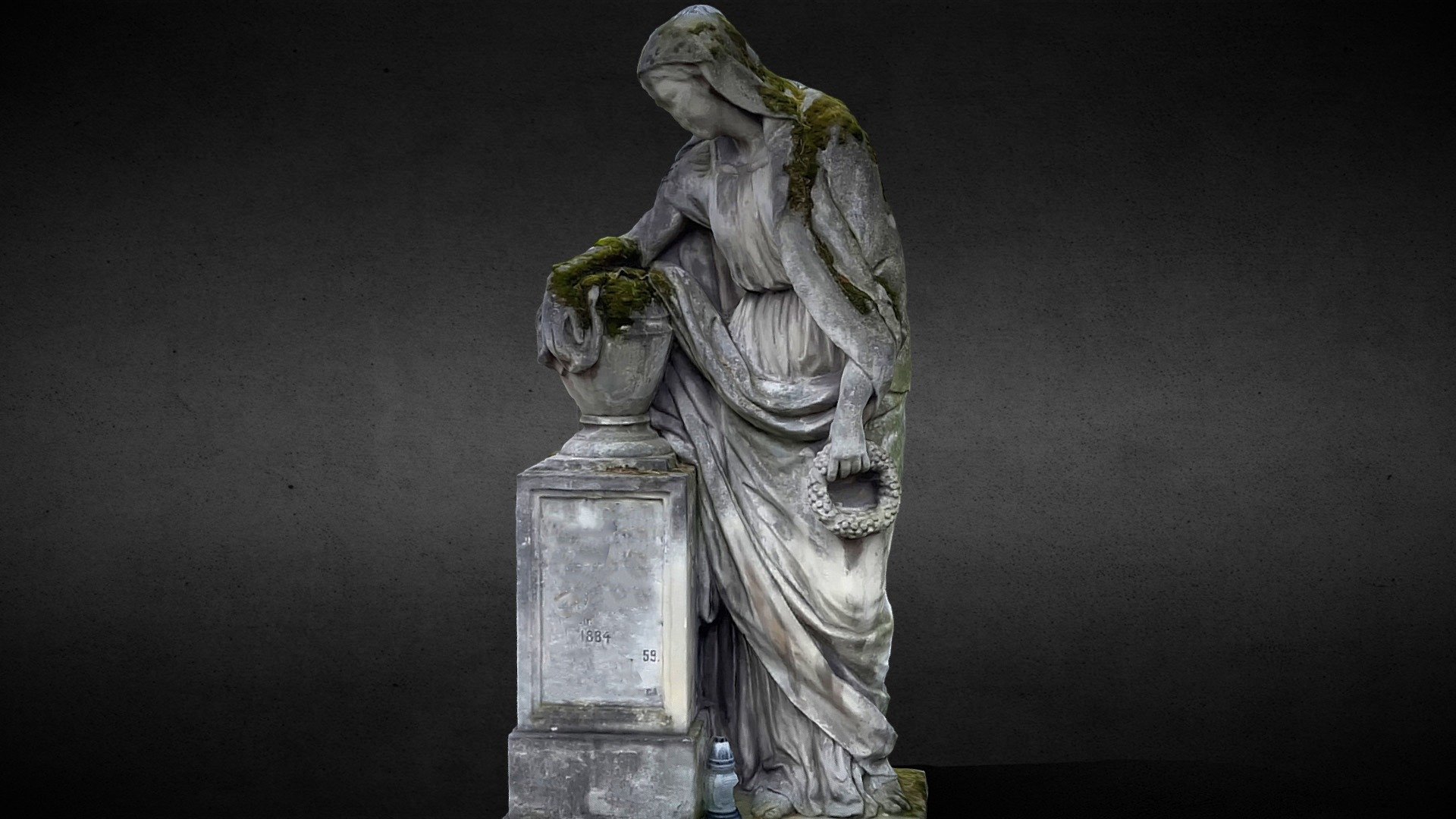 figure woman XIX graveyard photogrammetry 3d model