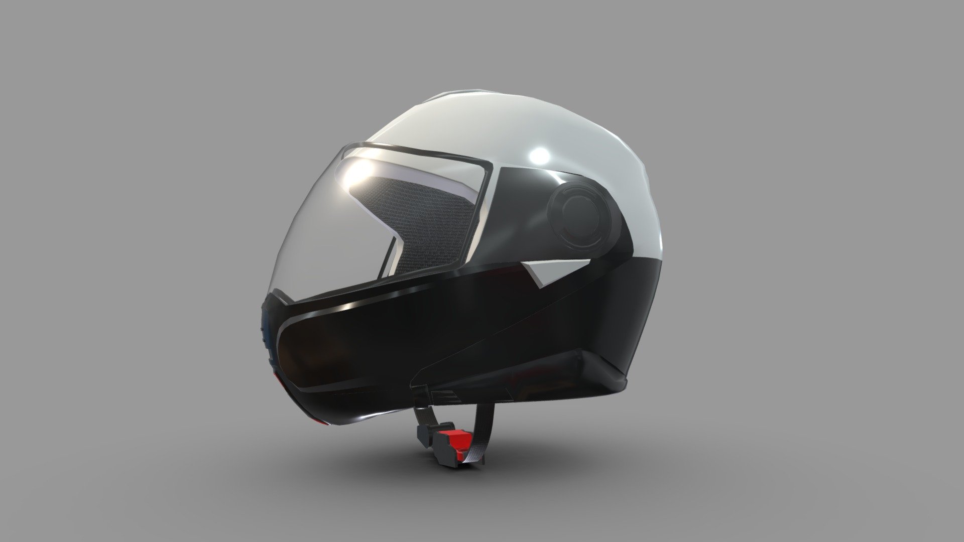 Motorcycle Helmet Low Poly PBR Realistic 3d model