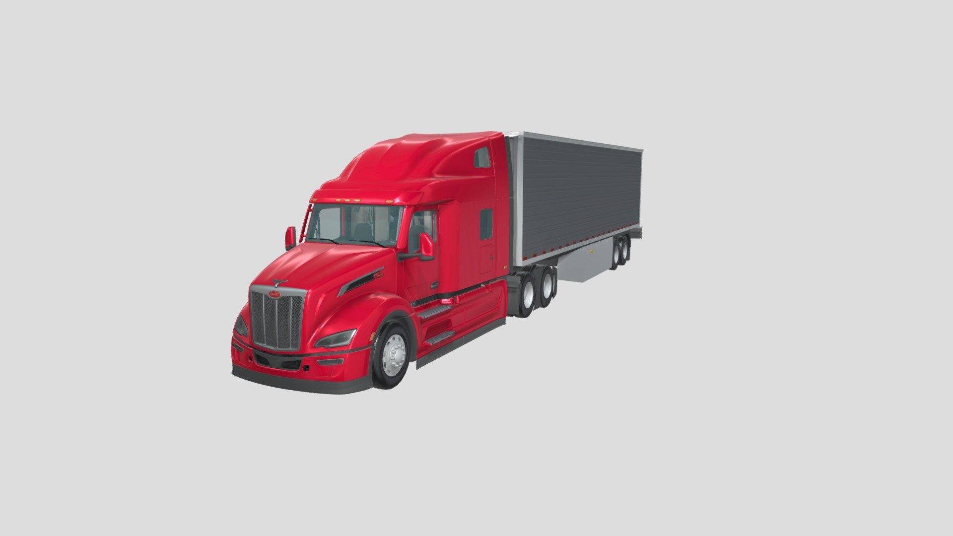 2021 Peterbilt 579 | With Trailer 3d model