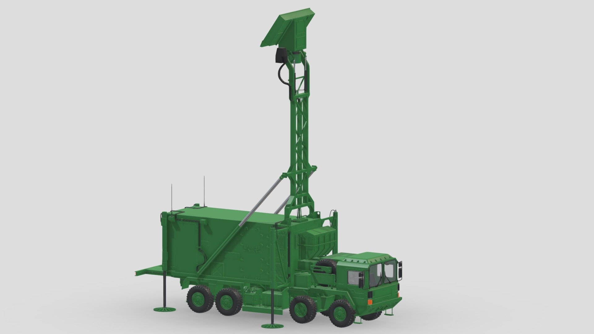 MAN SX Mobile Tracking Radar Truck 3d model