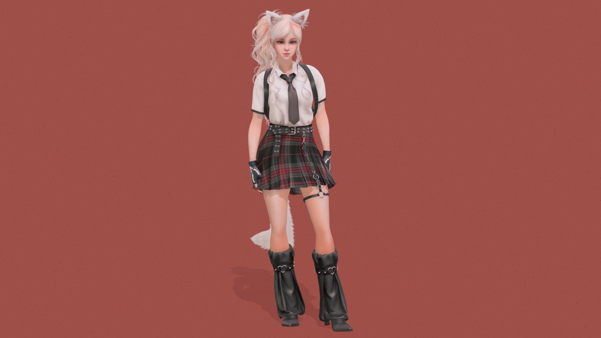 Foxy Catgirl 3d model