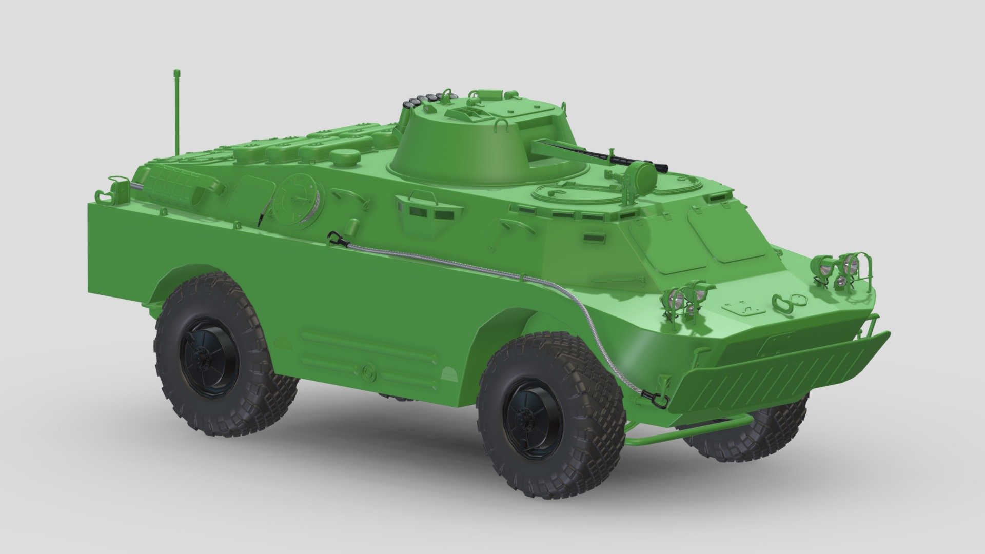 BRDM-2 Amphibious Vehicle 3d model