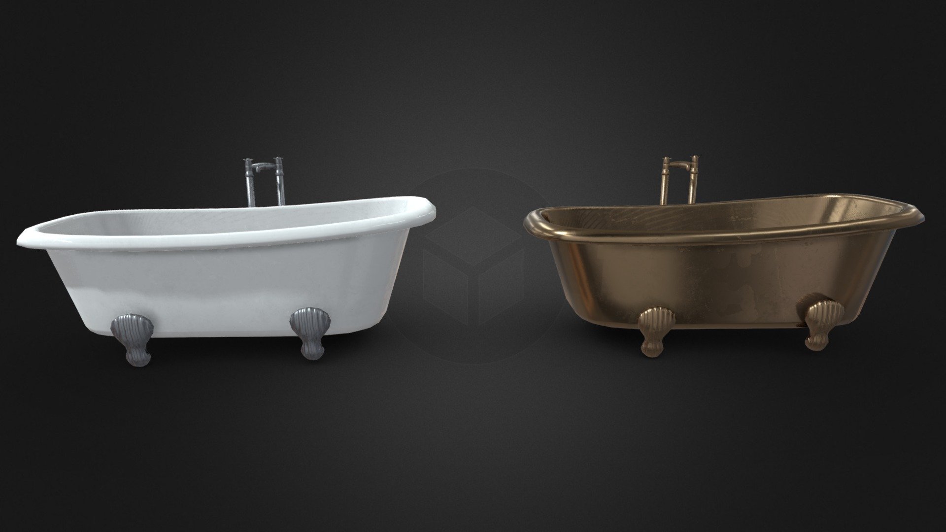 Low Poly Bath Tub 3d model