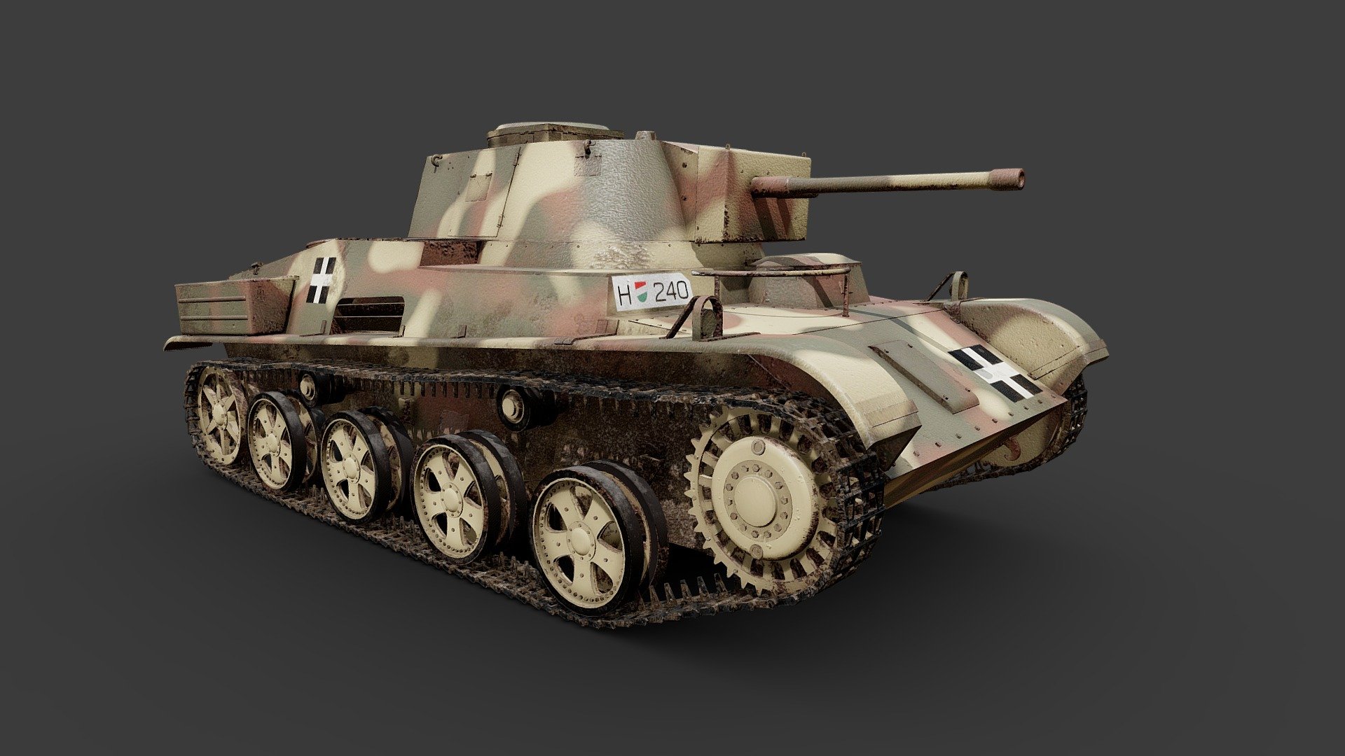 43M Toldi III Hungarian light tank 3d model