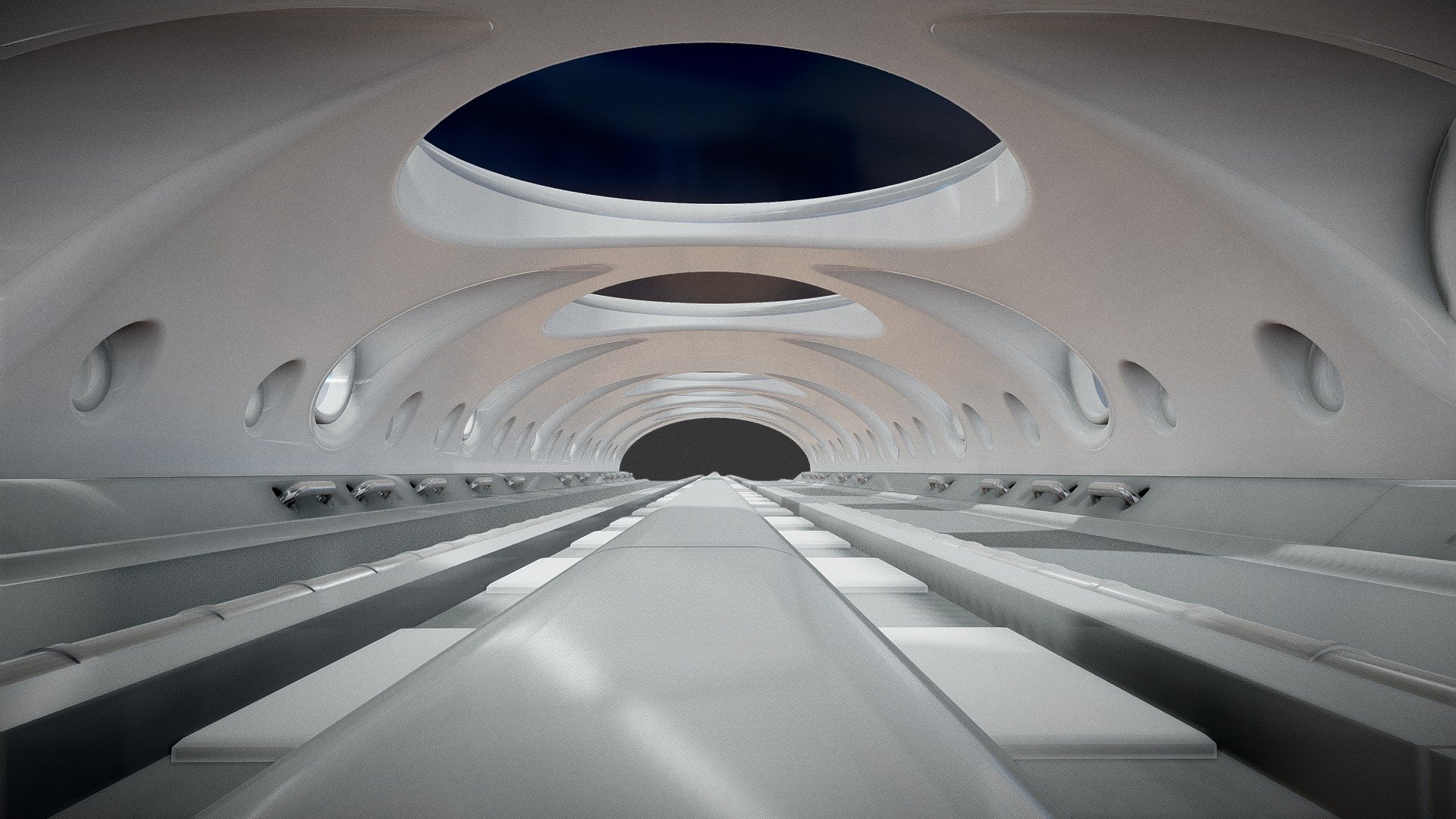 Futuristic Tunnel 326 3d model