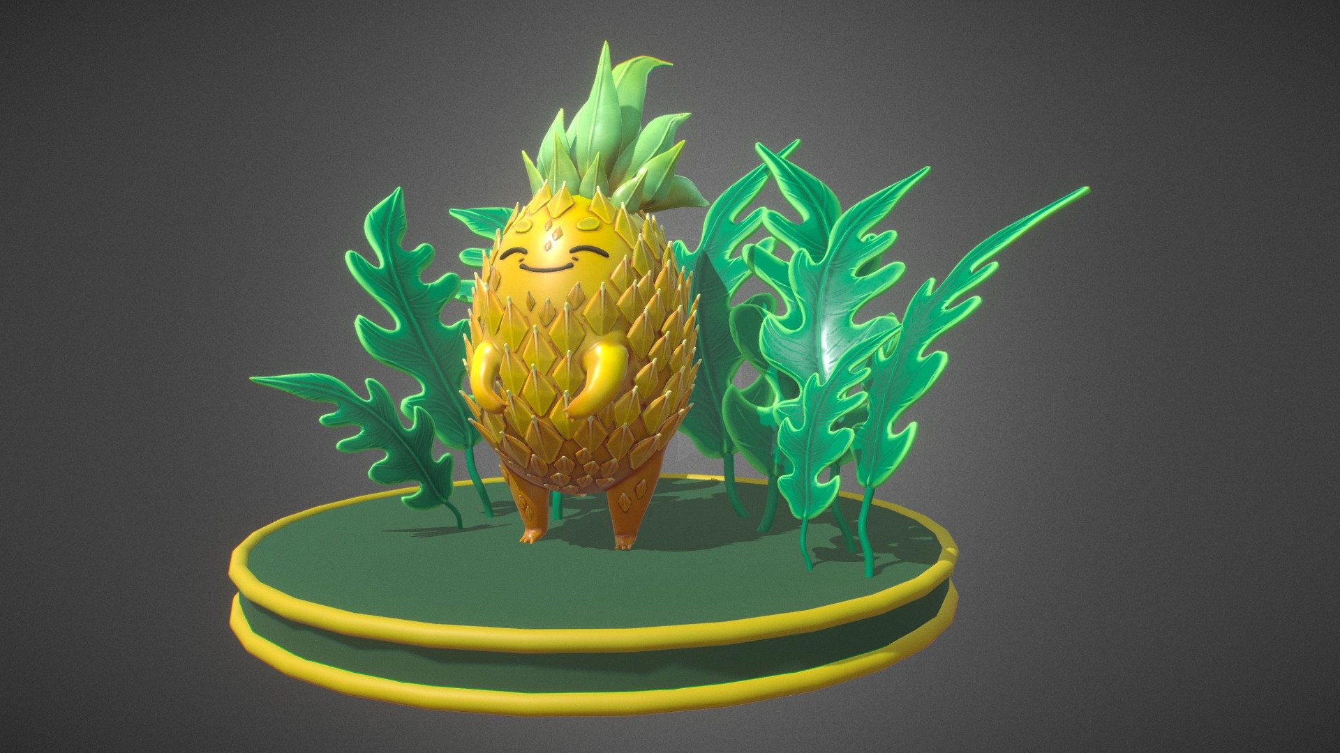 Stylized Pineapple 3d model