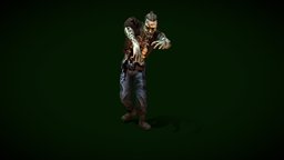 Animated Scary Zombie Walking Loop