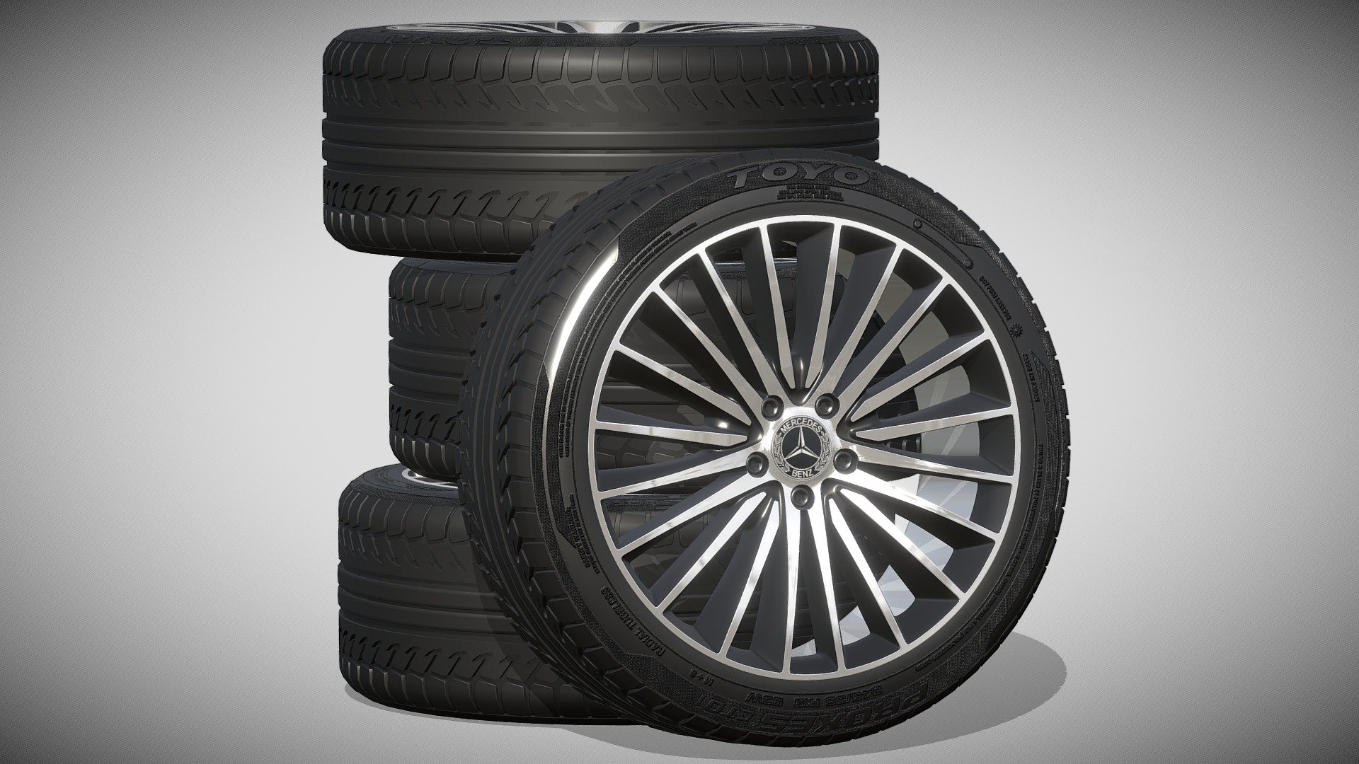 Mercedes wheels 3d model