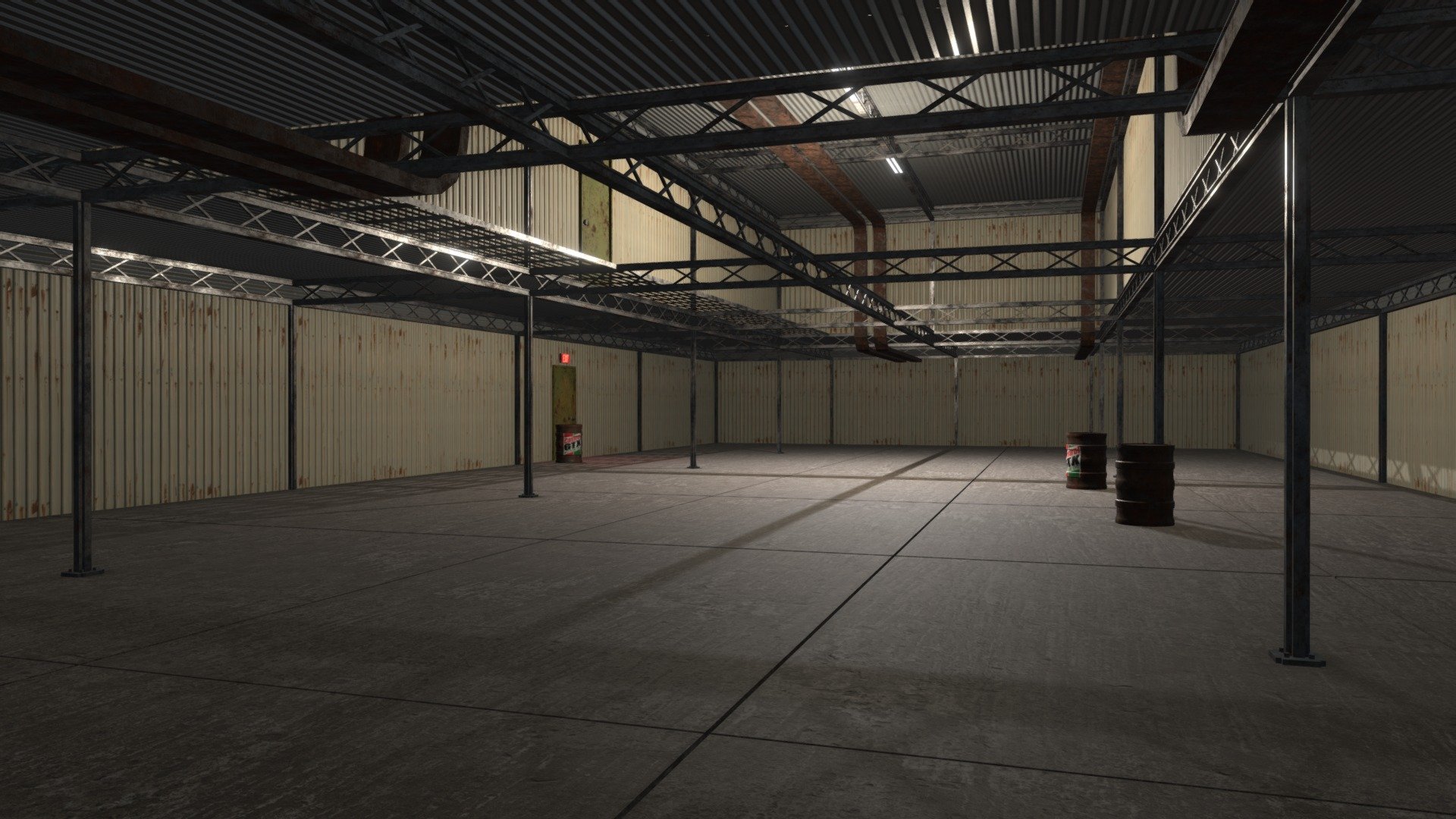 Abandoned Warehouse Building 3d model