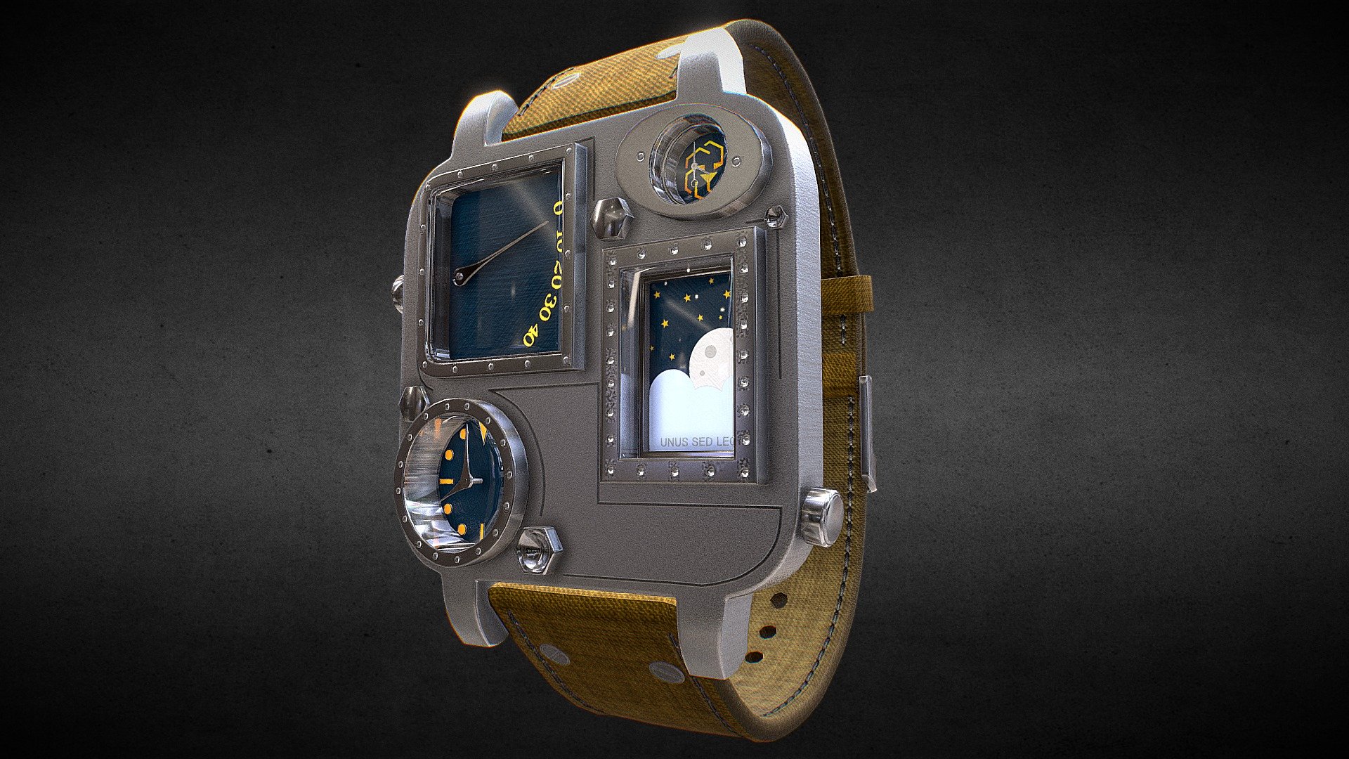 UNUS SED LEO crypto coin Watch 3d model