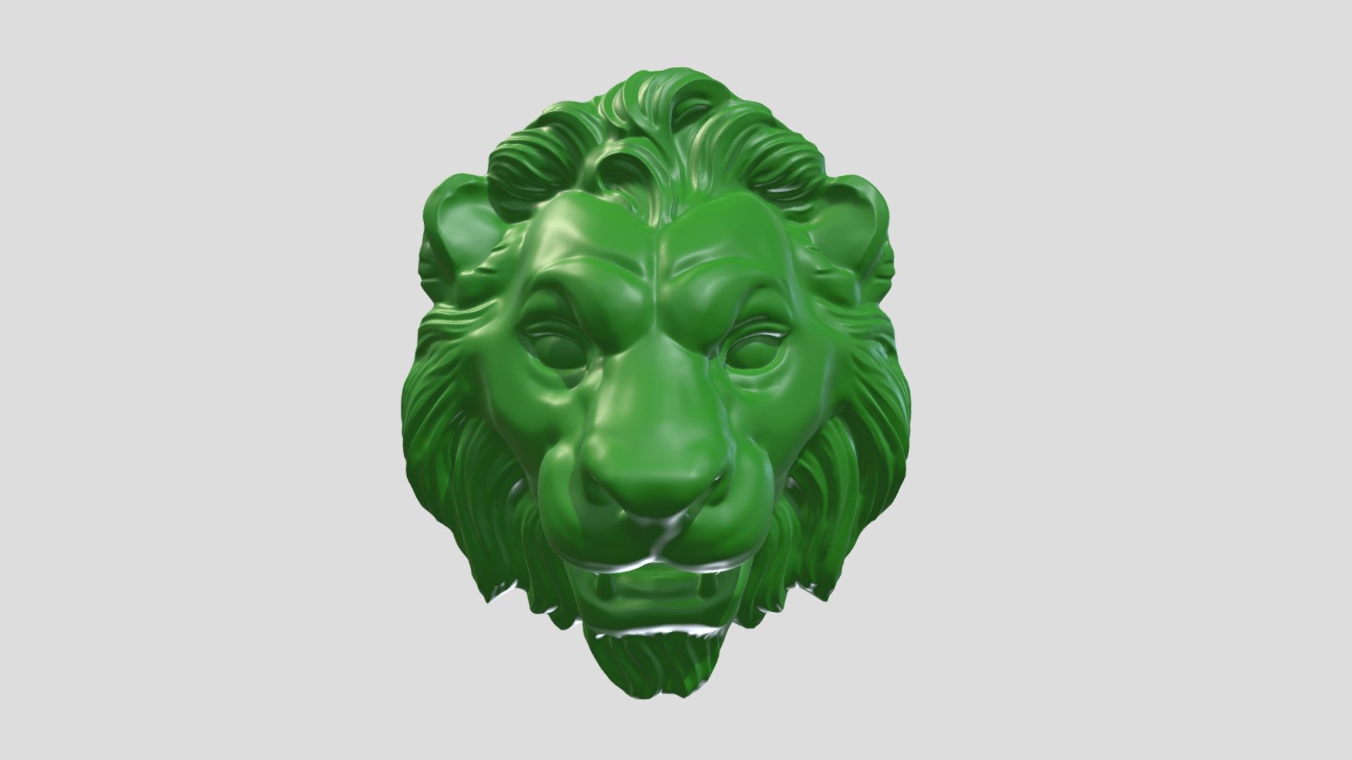 3D Printable Lion Head 02 3d model