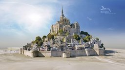 Mont Saint Michel, 1km above