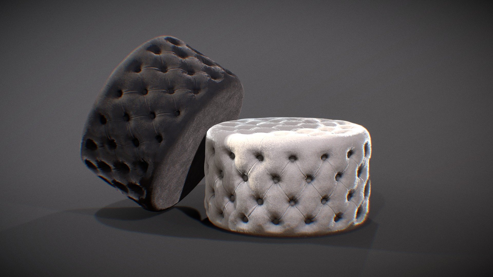 Couchette Round Ottoman 3d model