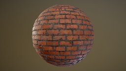 Damaged Brick Wall PBR Texture