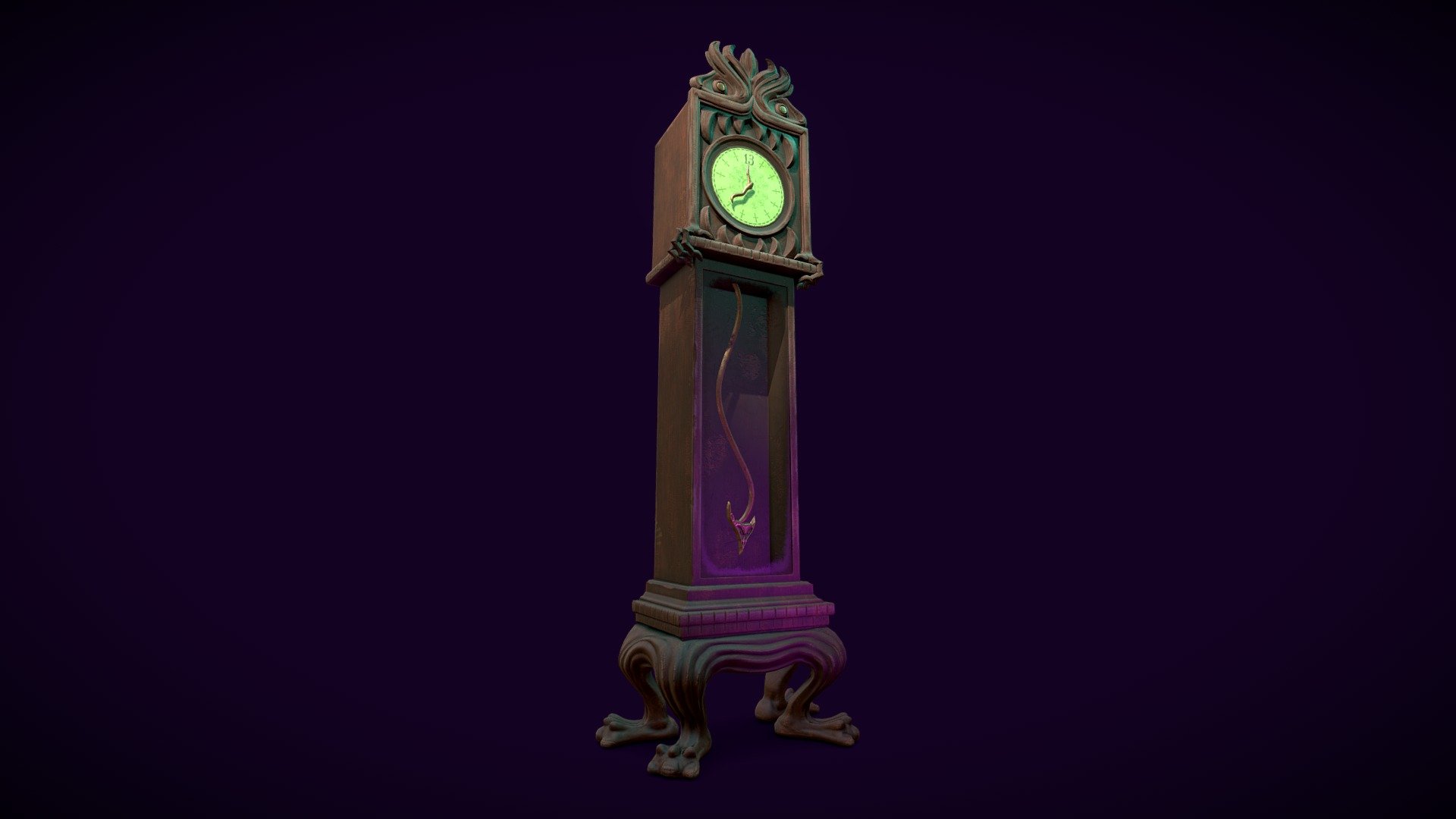 Haunted Mansion Grandfather Clock 3d model