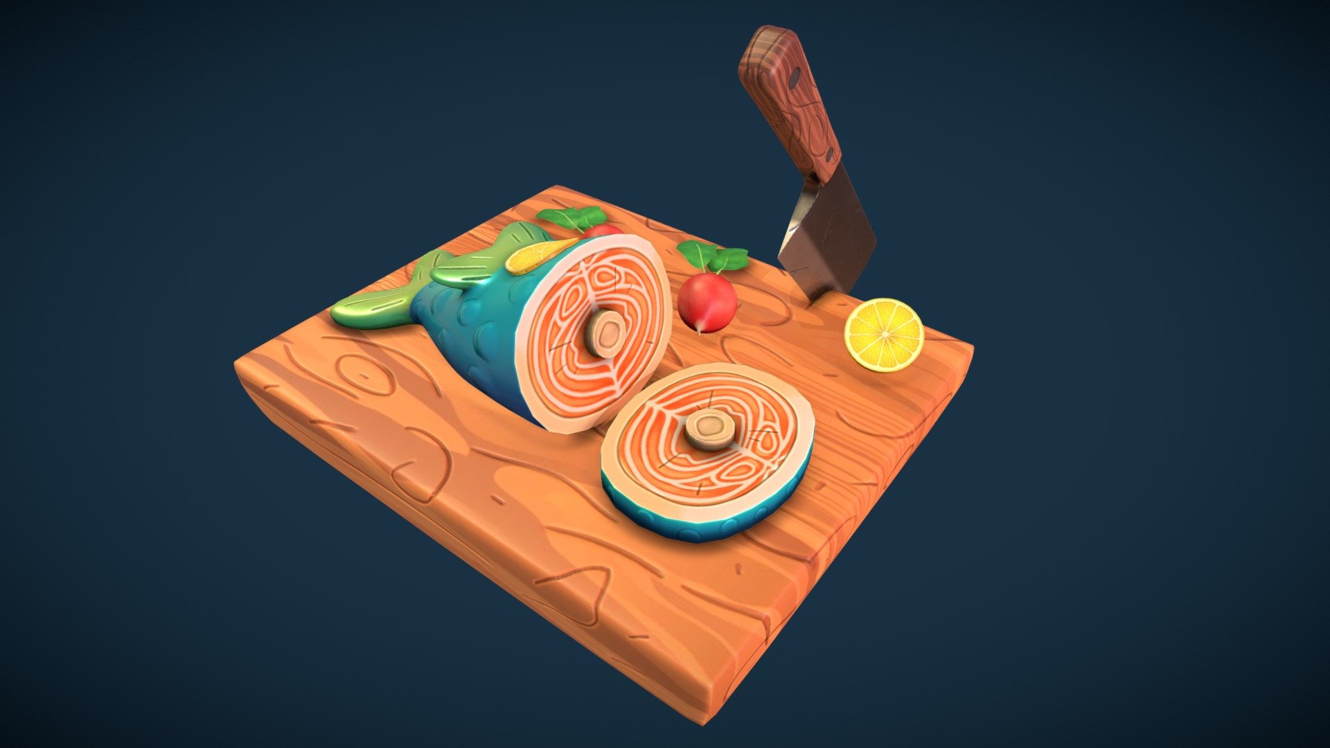 Delicious Fish Game Asset 3d model