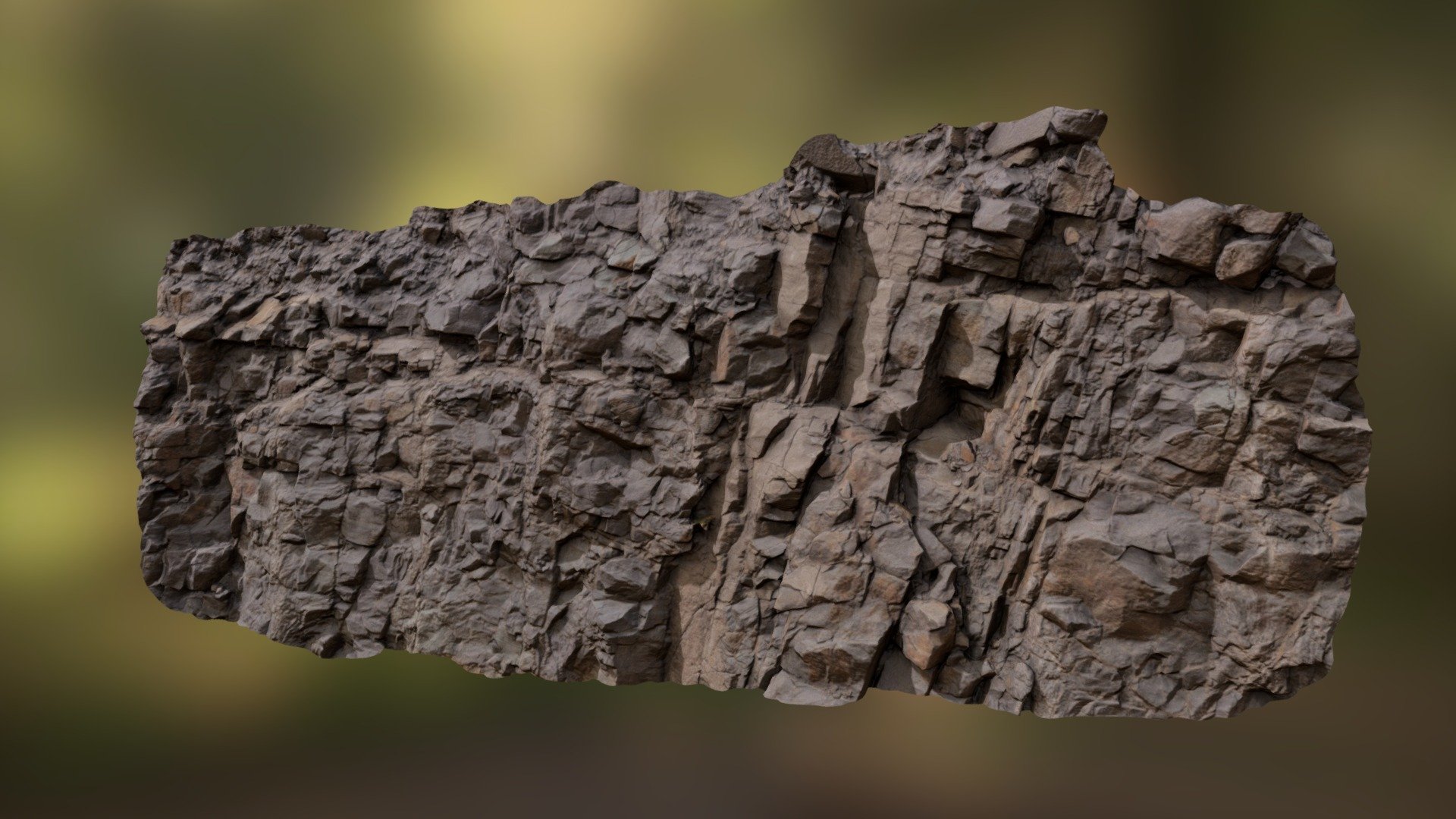 Quarry Cliff 2 Midpoly 3d model