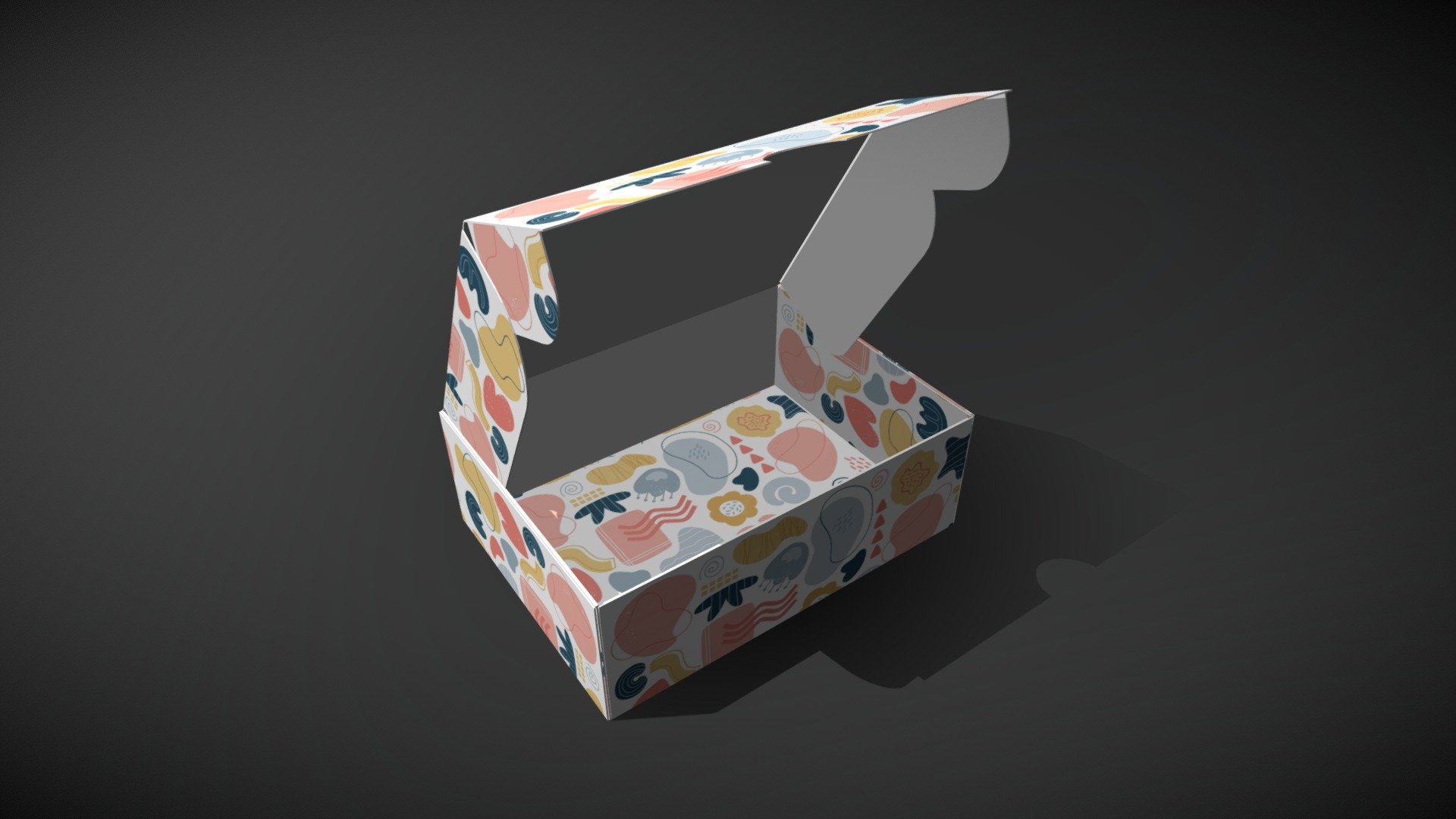 Casket cardboard box 3d model