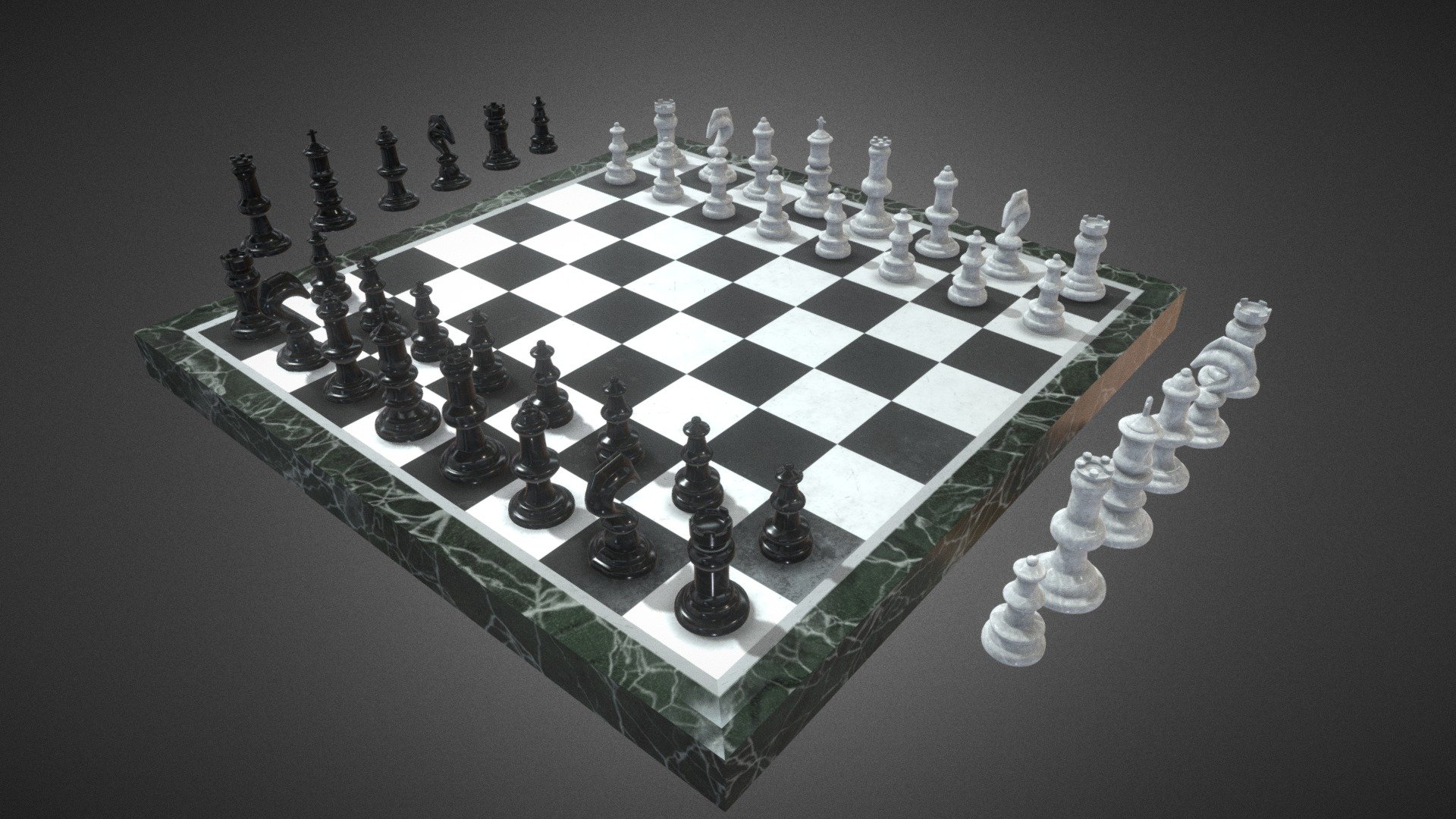 chess set 3d model