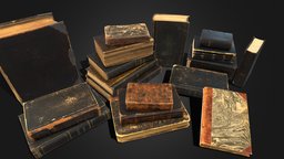 Old Damaged Books set