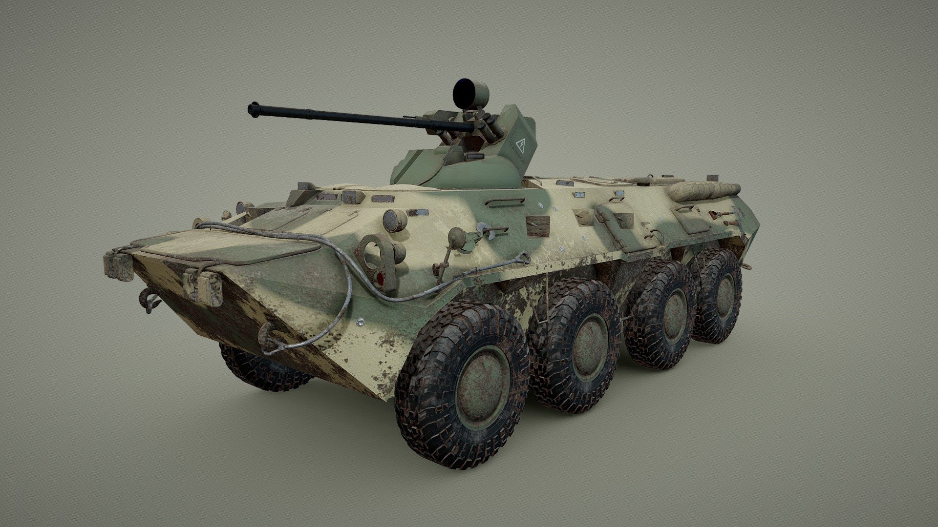 BTR-80A APC Armored personnel carrier 3d model