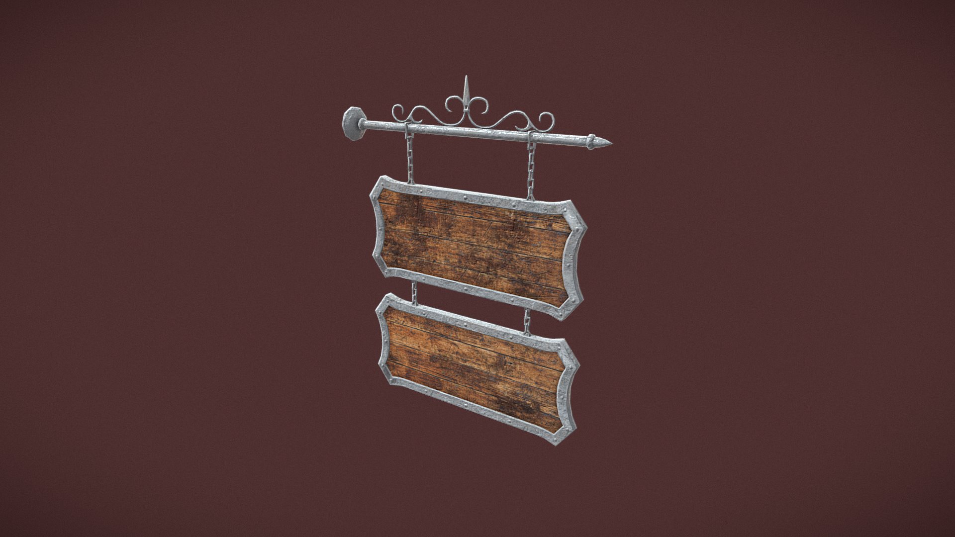 Medieval Tavern Sign 3d model