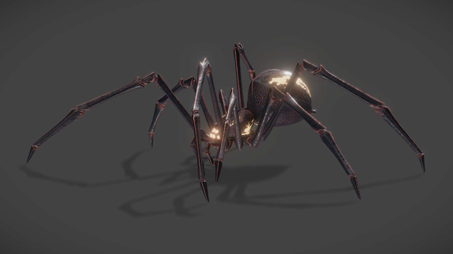 Bioluminescent Fantasy Spider 3d model