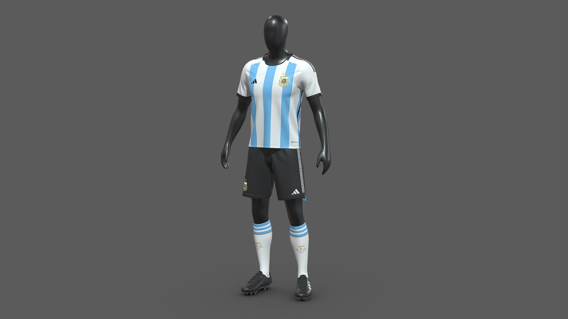 Argentina Football Jersey FIFA World Cup 2022 3d model