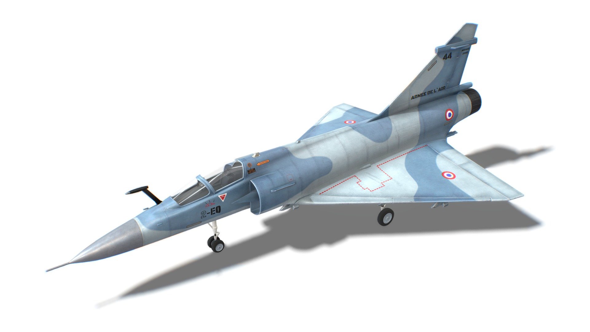 Mirage 2000 Jet Fighter Aircraft 3d model