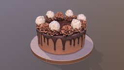 Ferrero Rafaello Drip Gateau