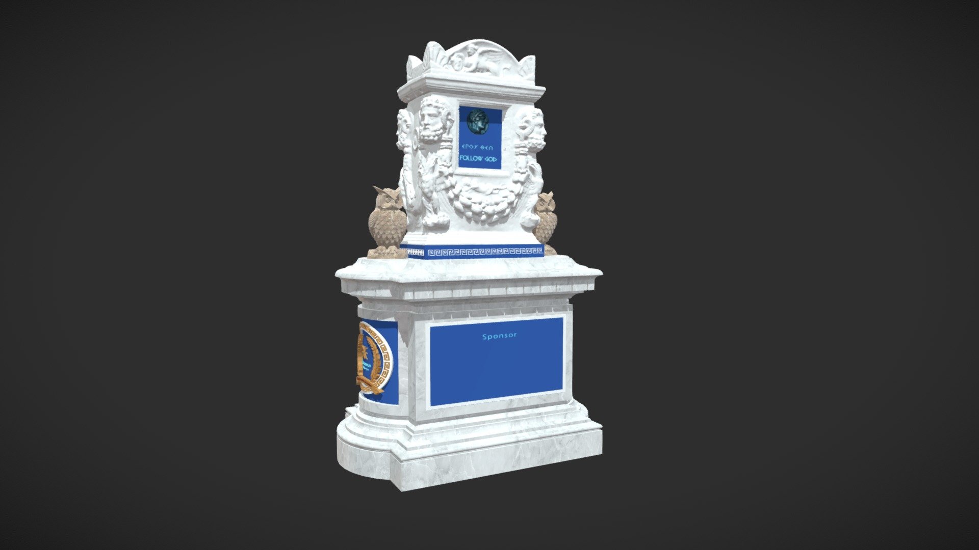 Delphic maxims 3d model