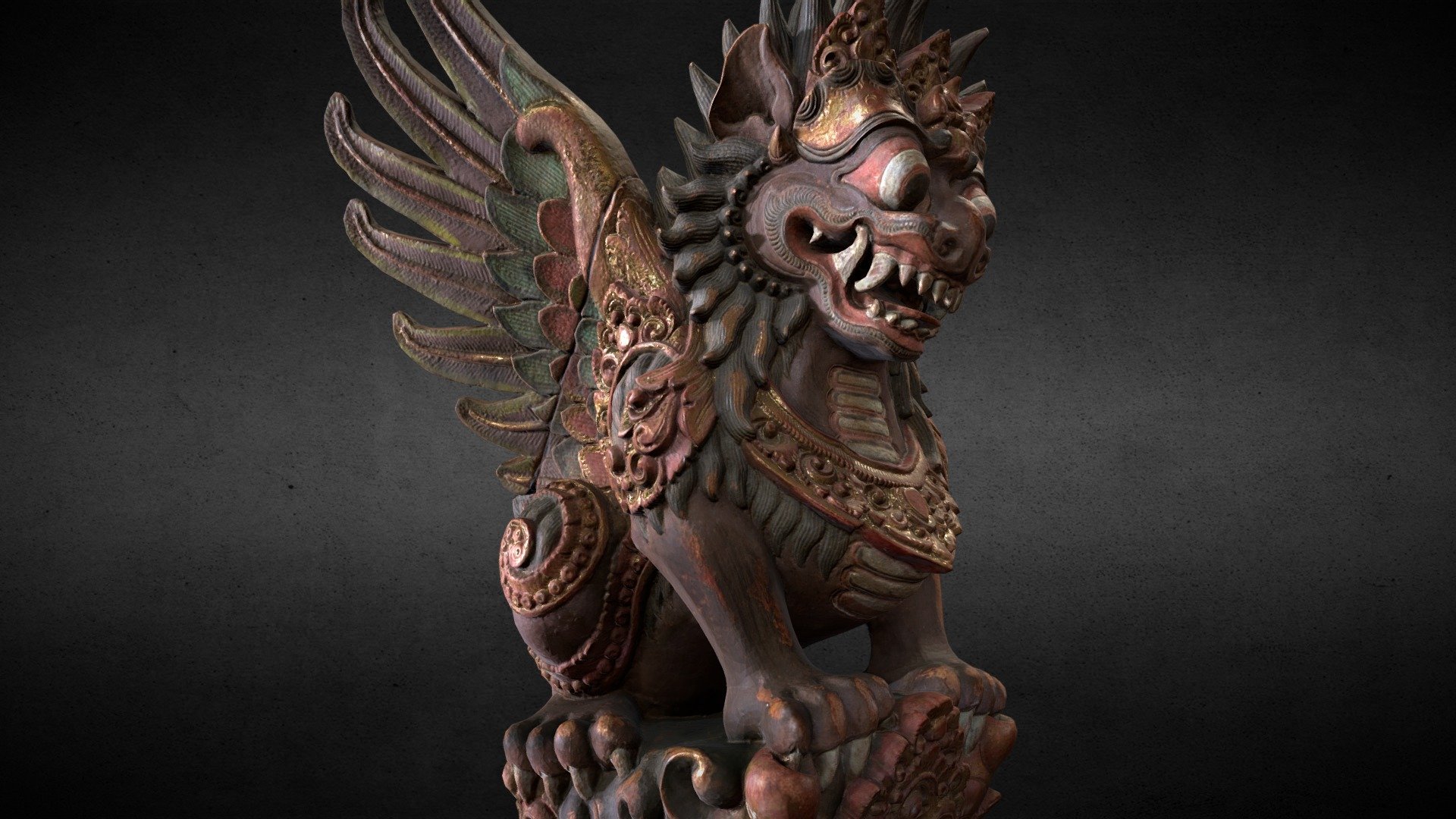 Bali- Statue-020 3d model