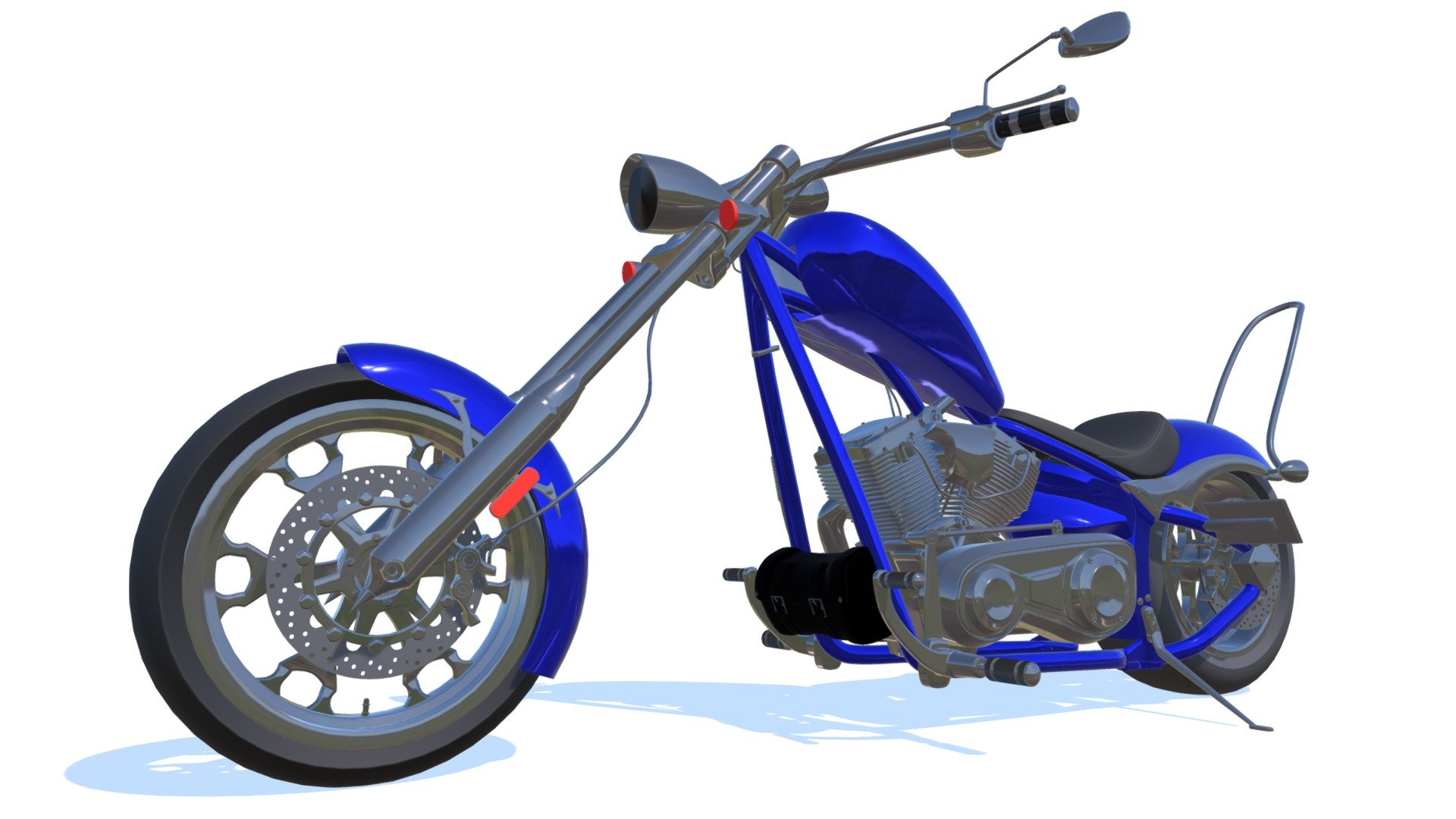 Big Dog Motorcycle 3d model