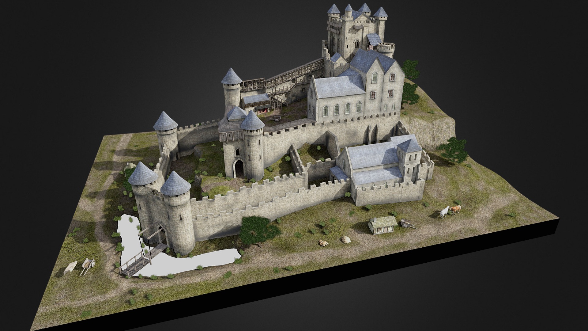 Château de Montrichard, France 3d model